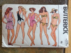 3765 BUTTERICK STRETCH 1-2 PC SWIMSUIT,  ROMPER PATTERN 6, 8, 14 CHOICE